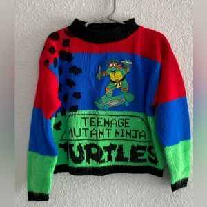 Hot Cashews Vintage Teenage Mutant Ninja Turtles pullover sweater made in USA